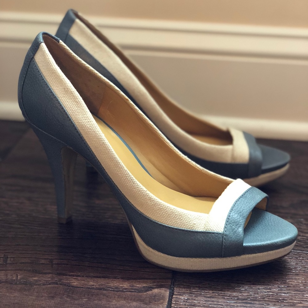 Nine West Heels! Navy/Gray